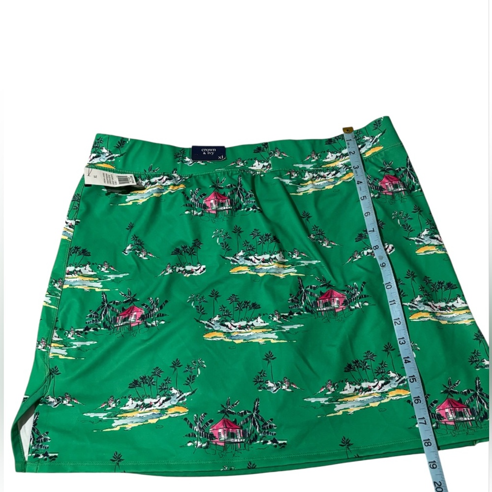 Green Printed Women’s Skort Tropical Print